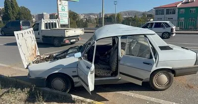 Sivas’ta otomobil direğe çarptı: 2 yaralı #sivas