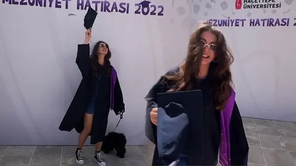Burcu Özberk 32 yaşında üniversiteden mezun oldu! İşte kep attığı anlar... | Video