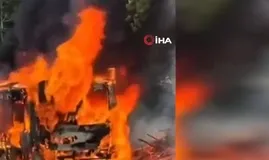 İETT otobüsü alev topuna döndü!
