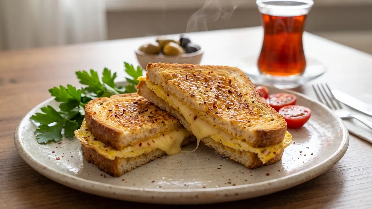 Tek tavada çıkan omlet tost çılgınlığı!