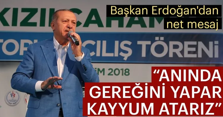 Başkan Erdoğan: Teröre bulaşanlar sandıktan çıkarsa gereğini yapar, kayyum atarız