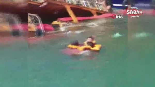 Halfeti’de batan tekneden vatandaşlar böyle kurtarıldı | Video