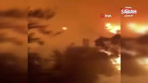 Yunanistan'ın Eğriboz Adası'nda yangın kontrolden çıktı! Tahliyeler sürüyor | Video