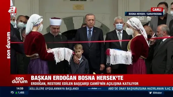 Son dakika: Başkan Erdoğan Bosna Hersek'te Başçarşı Camii açılışına katıldı