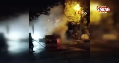 Siverek’te seyir halindeki otomobil yandı | Video
