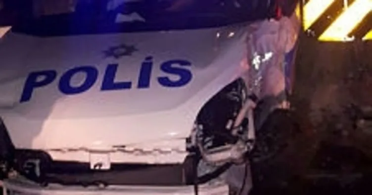 Şüpheli kovalayan polis aracı takla attıı: 2 polis yaralı