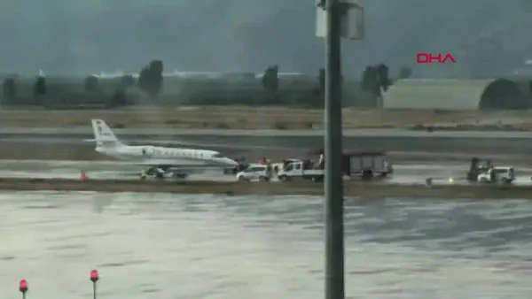 Özel uçak pistten çıktı! Havalimanı uçuşlara kapatıldı