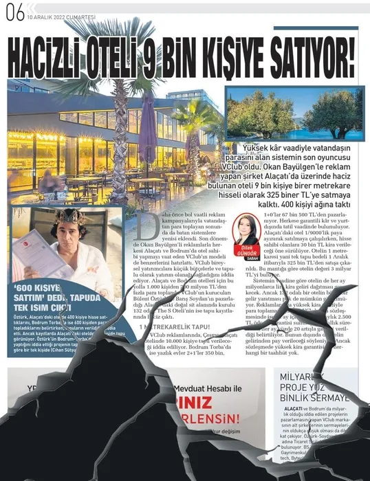 Son dakika: Okan Bayülgen’li reklamla hacizli oteli satmaya çalışmışlardı! SABAH yazdı bakanlık VClub olayına el koydu