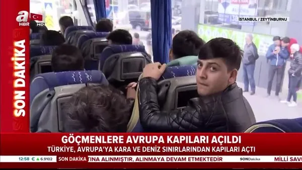 Göçmenler, İstanbul Zeytinburnu'ndan otobüslerle sınıra doğru yola çıkmaya başladı | Video