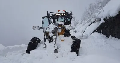 Giresun’da kar yağışından dolayı 360 köy yolu ulaşıma kapandı #giresun