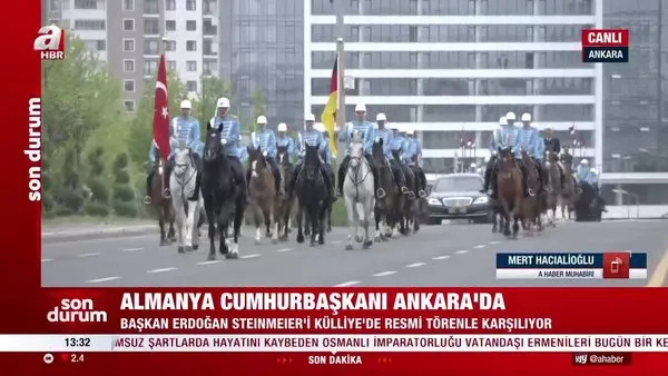 Başkan Erdoğan resmi törenle karşıladı! Almanya Cumhurbaşkanı Ankara'da | Video