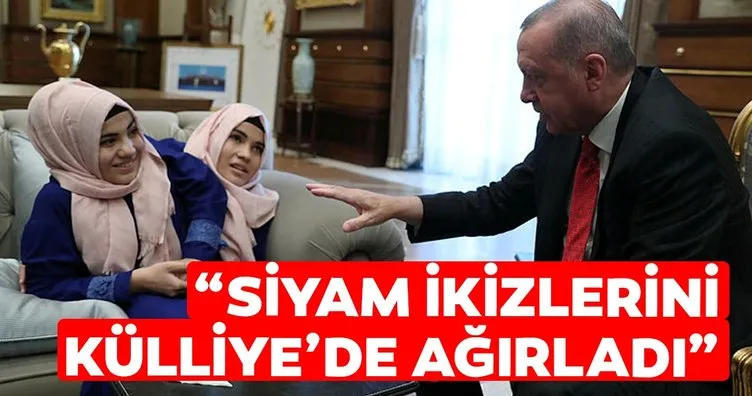 Başkan Erdoğan, siyam ikizlerini kabul etti