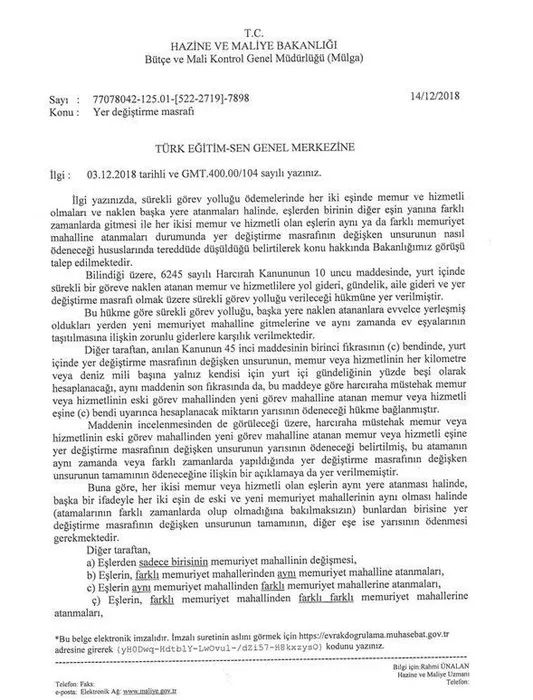 Milyonlarca memuru ilgilendiren düzenleme... Yolluk ücreti tam ödenecek!