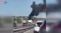 Büyükçekmece’de seyir halindeki otomobilde yangın çıktı | Video