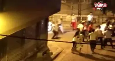 Yol verme kavgasında sokak savaş alanına döndü | Video