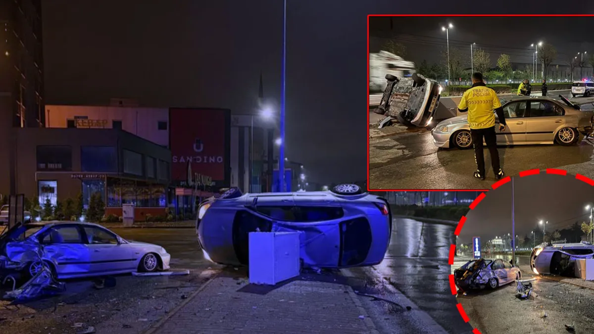 Kayseri'de feci kaza! Park halindeki araca çarptı: 2 yaralı