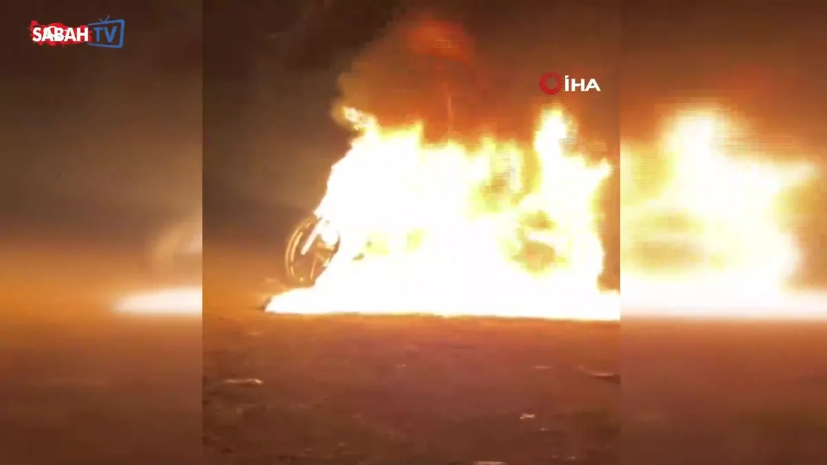 50 bin liralık motoruna 204 bin TL ceza yedi, motorunu yaktı | Video