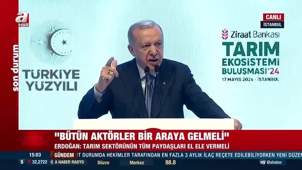 Başkan Erdoğan, Tarım Ekosistemi Buluşması'nda açıklamalarda bulundu | Video