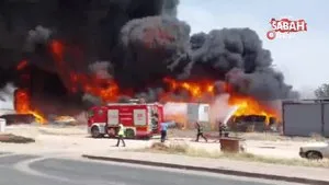Gaziantep’te korkutan yangın kamerada | Video