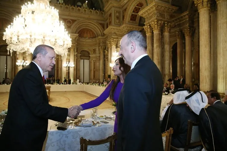 Erdoğan Dolmabahçe Sarayı’nda liderlere yemek verdi