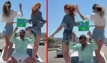 İzmir-Çeşme Otoyolu'nda Seyir Halindeki Aracın Üzerinde Dans Eden 3 Kişiye Soruşturma Başlatıldı