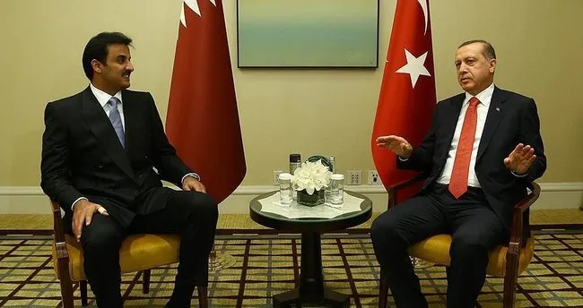 Erdoğan Katar Emiri Sani ile bir araya geldi