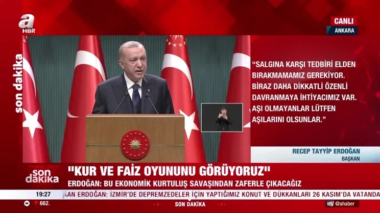 SON DAKİKA: Başkan Erdoğan'dan asgari ücret mesajı | Video