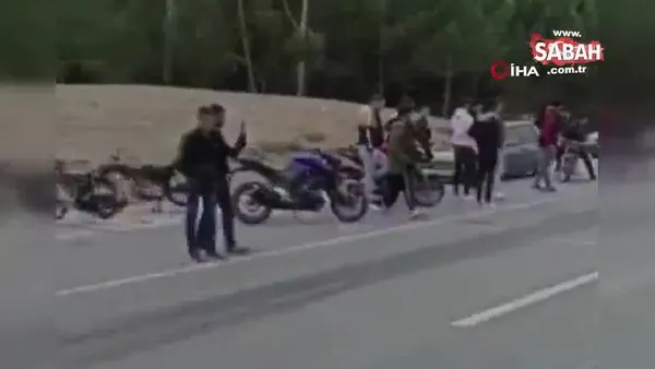 Mersin'de izinsiz motosiklet yarışında feci kaza kamerada | Video