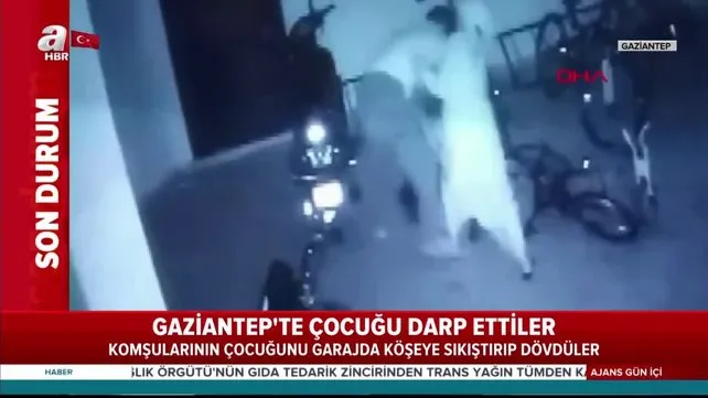 Son dakika: Gaziantep'te bir çift, komşularının çocuğunu garajda dövdü! Skandal görüntüler... | Video