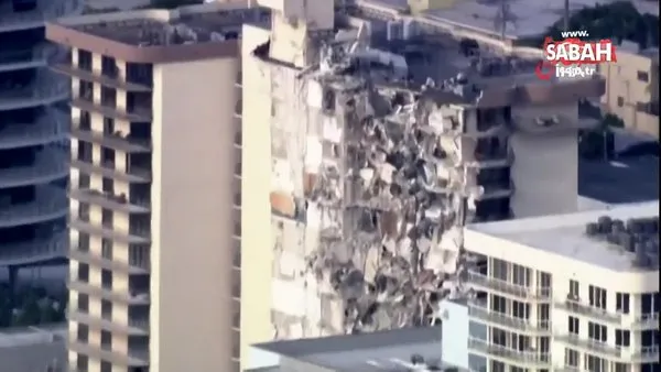 ABD'de 12 katlı binadaki çökme anı kamerada | Video