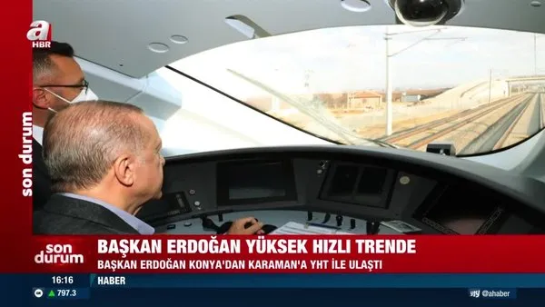 SON DAKİKA: Başkan Erdoğan Konya'dan Karaman'a  Hızlı Tren Hattı ile ulaştı