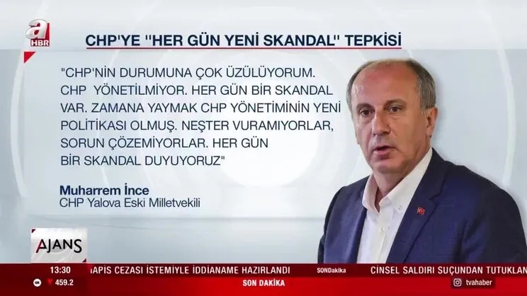Muharrem İnce'den CHP'ye tepki