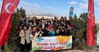 Kırşehir’de Çocuk Hakları Günü’nde anlamlı etkinlik: Fidanlar çocuklar için dikildi #kirsehir