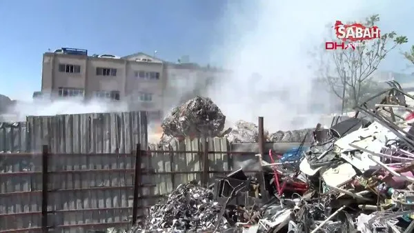 İstanbul Zeytinburnu'nda geri dönüşüm tesisinde yangın