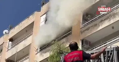 Şanlıurfa’da binanın 4. katında korkutan yangın | Video