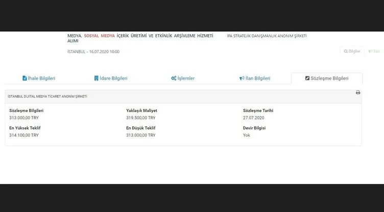 İBB kaynakları sosyal medyaya aktı! 13 ihaleden 10’unu alan şirketin başında Murat Ongun var