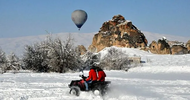 Kapadokya kışın da yabancı turistlerin gözdesi