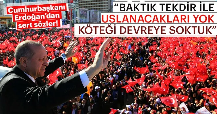 Cumhurbaşkanı Erdoğan Diyarbakır konuştu: Baktık ki uslanacakları yok köteği devreye soktuk