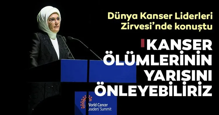 Emine Erdoğan: Doğru politikalarla kanser ölümlerinin yarısını önleyebiliriz