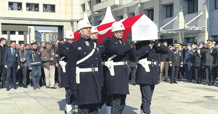 Şehit polise son görev