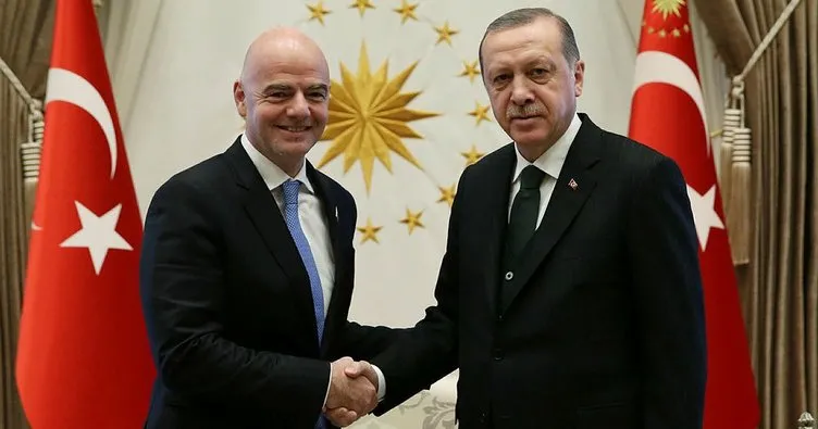 Cumhurbaşkanı Erdoğan, FİFA Başkanı Infantino ile görüştü