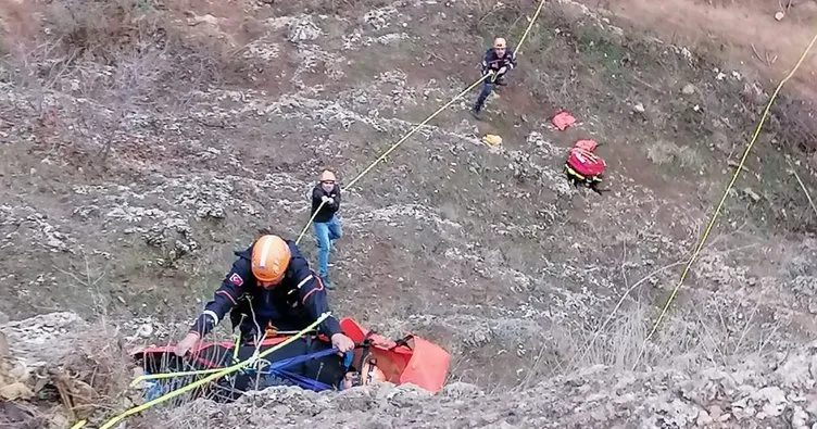 35 metre yükseklikten düşen kadın 5 saatte kurtarıldı