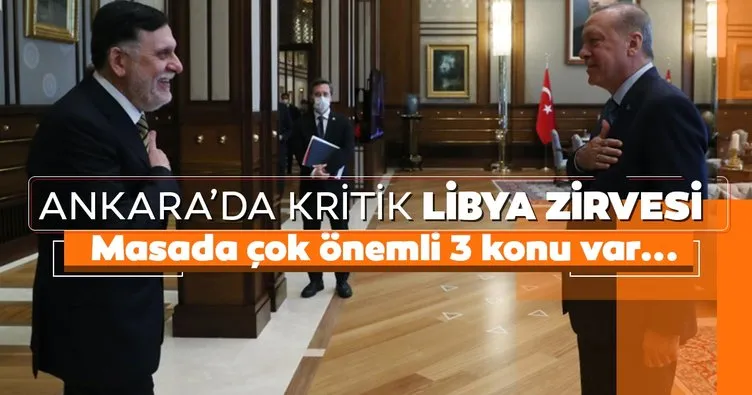 Son dakika: Başkan Recep Tayyip Erdoğan ile Libya Başbakanı Feyyaz Serrac arasında kritik görüşme!
