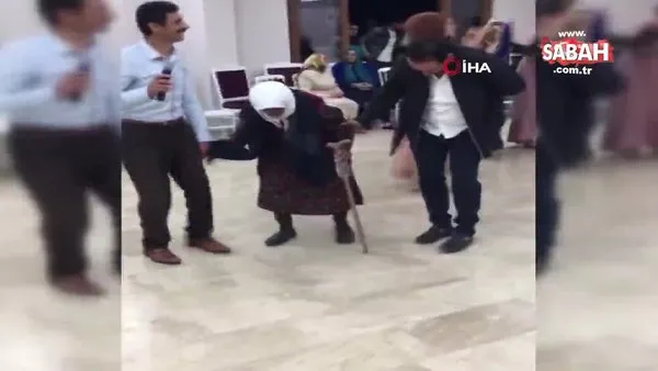 105 yaşındaki ninenin halay çektiğini görenler gözlerine inanamadı