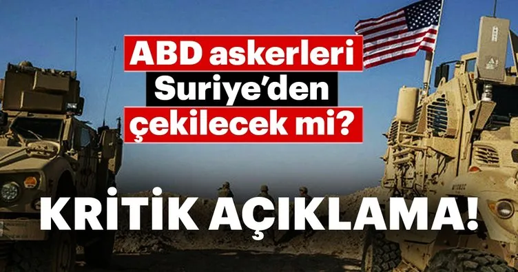 ABD’den kritik açıklama