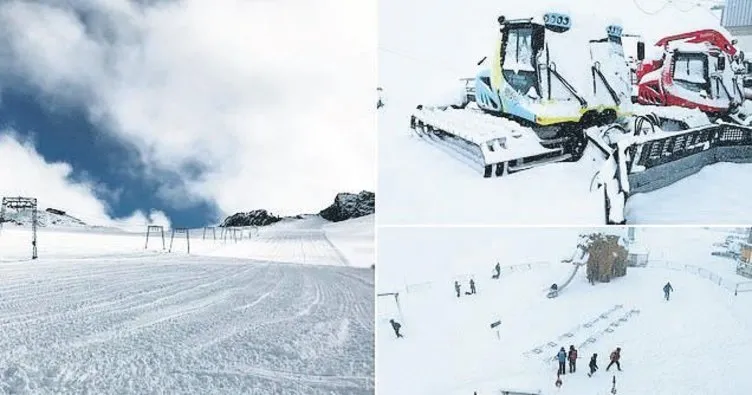 Erzincan ve Alpler’e yılın ilk karı düştü