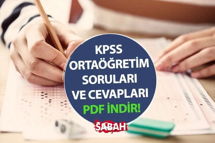 KPSS ORTAÖĞRETİM soruları ve cevapları PDF || 2024 ÖSYM KPSS lise sınav soruları ve cevap kitapçığı yayında!