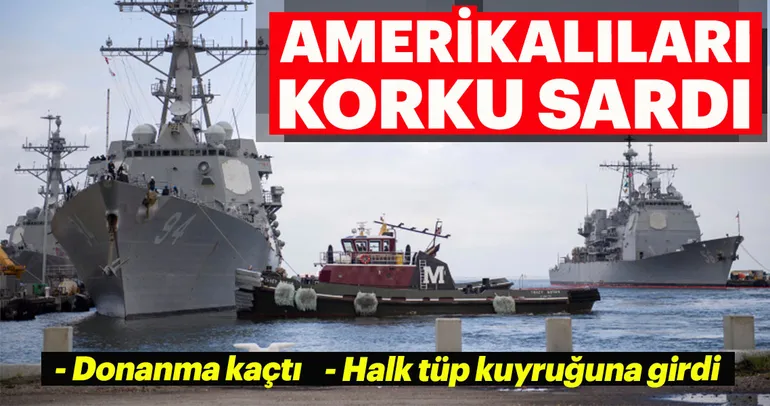 Önce ABD Savaş gemileri kaçtı