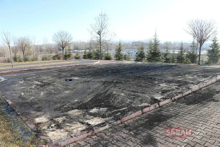 Kayseri’de çocuk parkının yakılması güvenlik kamerası tarafından anbean kaydedildi