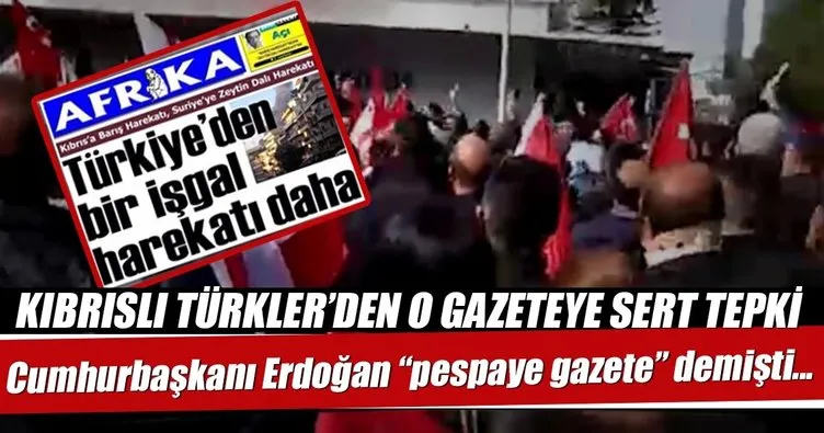 Kıbrıslı Türklerden ’Zeytin Dalı’ harekatını hazmedemeyen gazeteye tepki